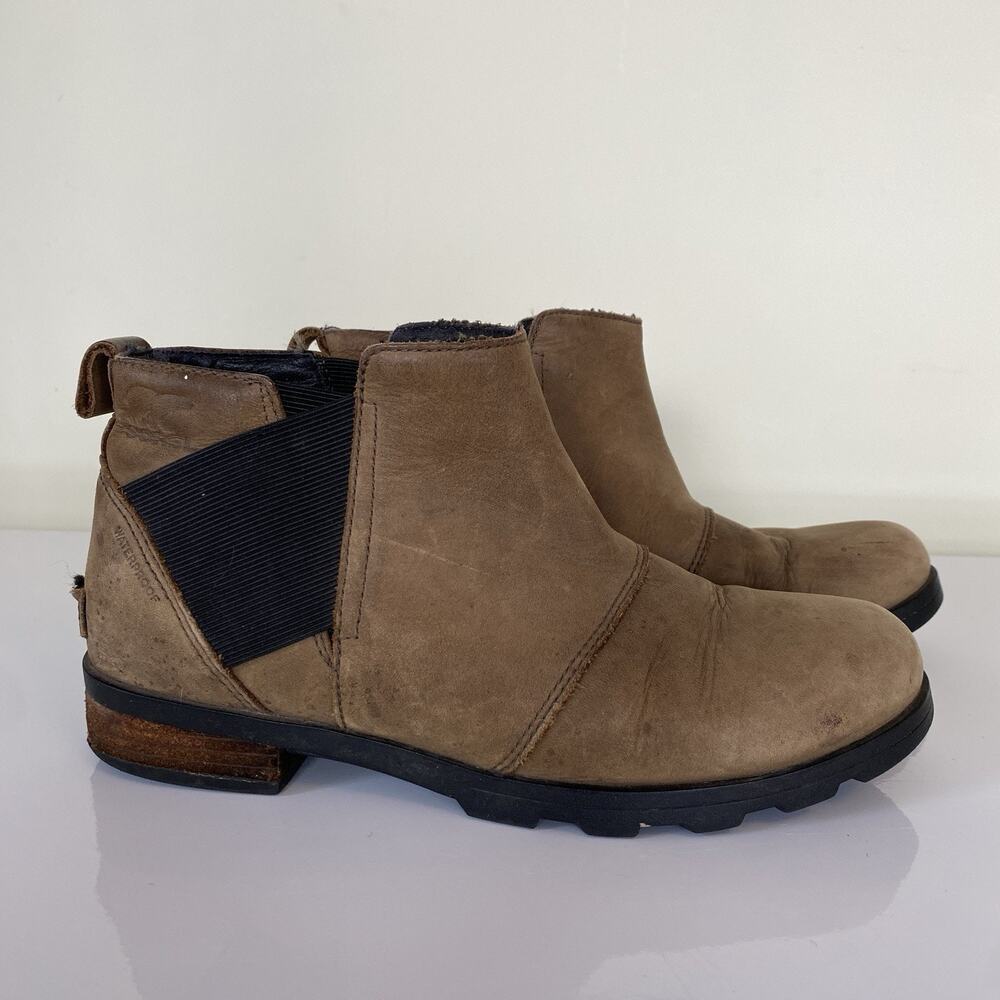 Sorel NL2671 Emilie Chelsea Bootie Brown Women's 8 Outdoor Patina Boho